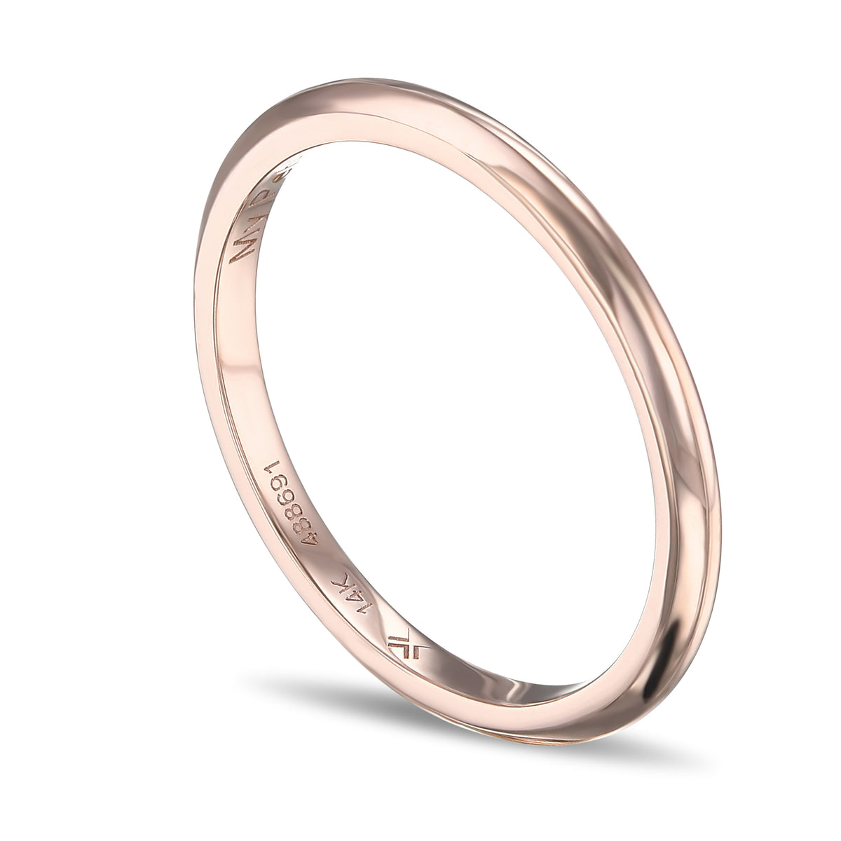 14K Rose Gold Wedding Band Ring