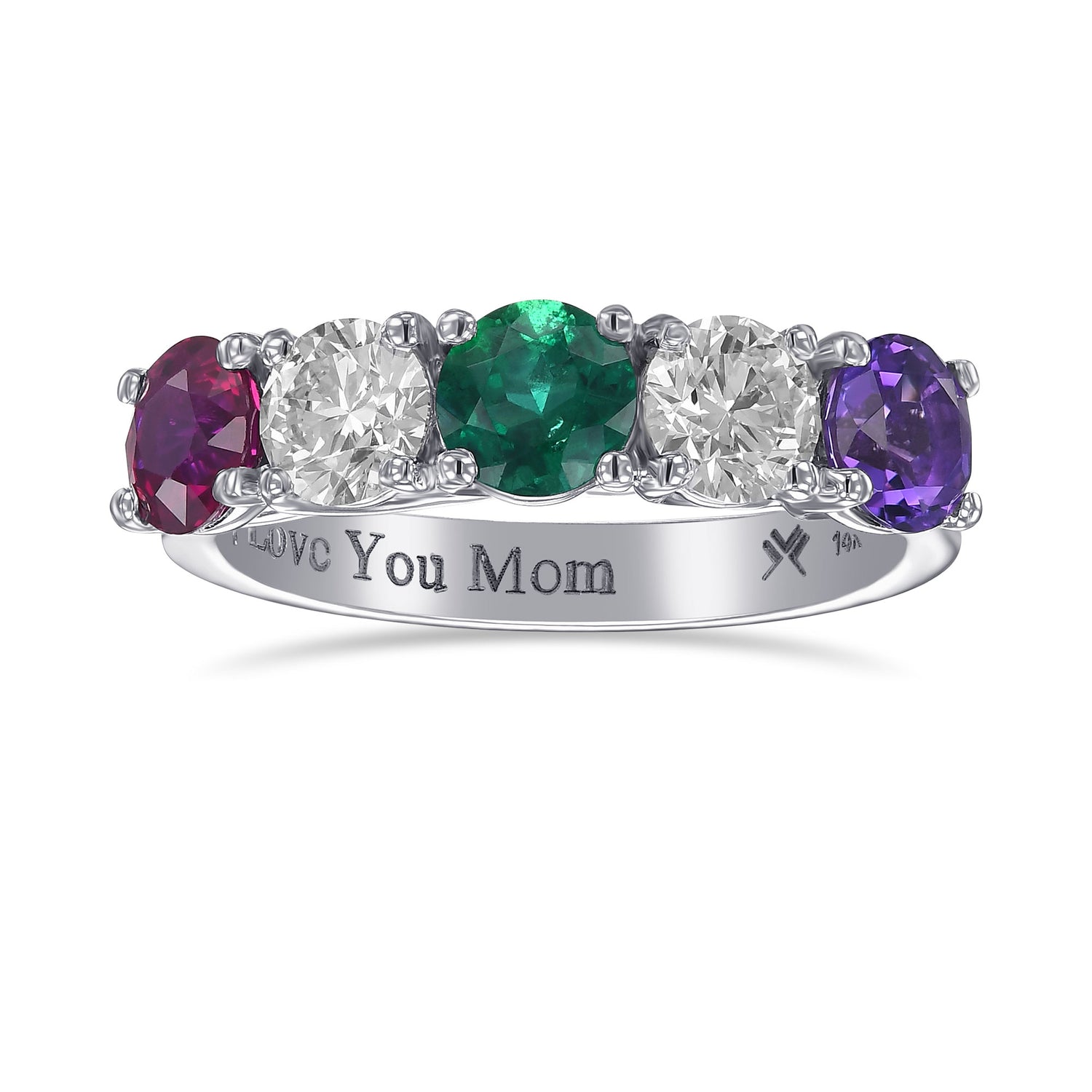 Five-stone Gemstone & Diamond Ring