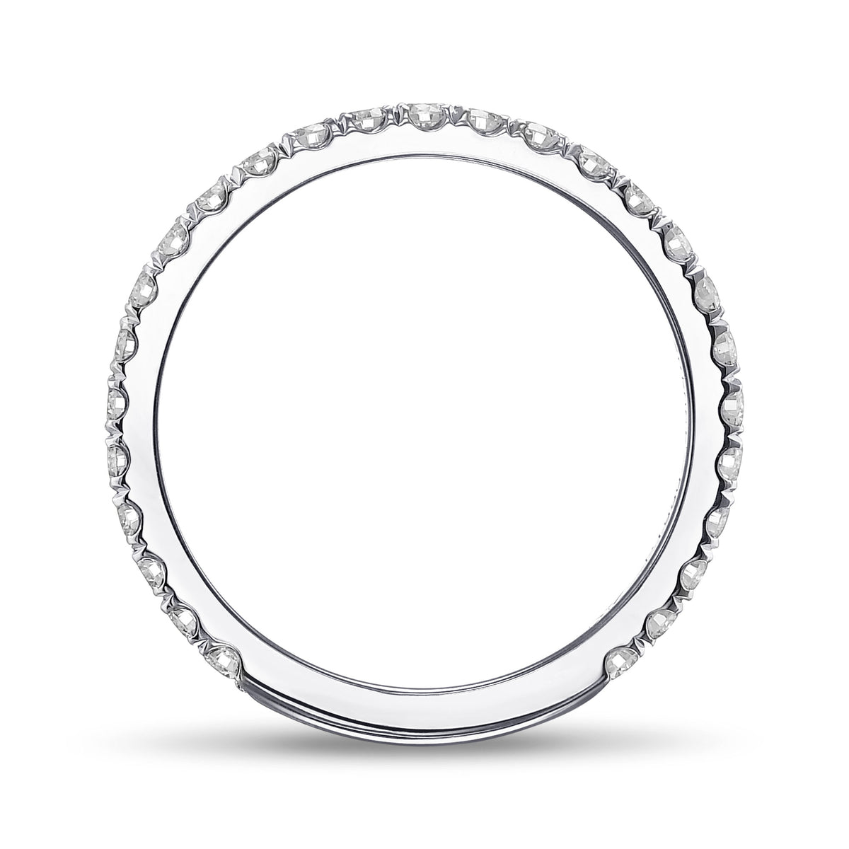 Open Pave Diamond Wedding Band