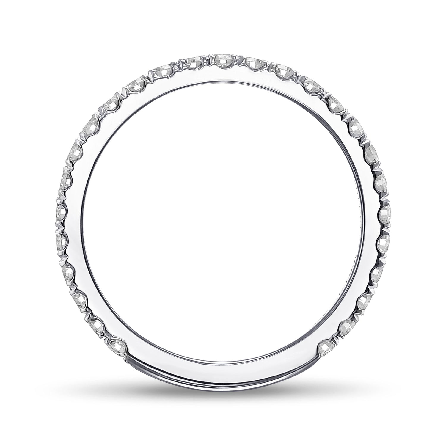 Open Pave Diamond Wedding Band