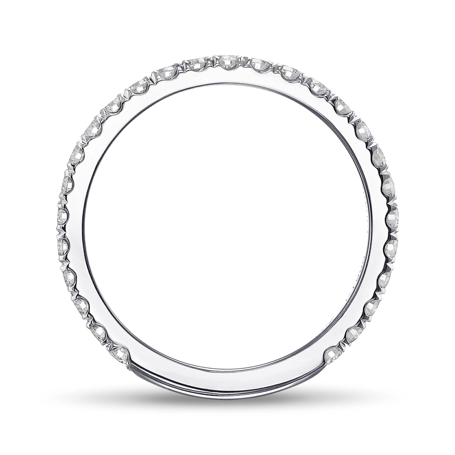 Open Pave Diamond Wedding Band