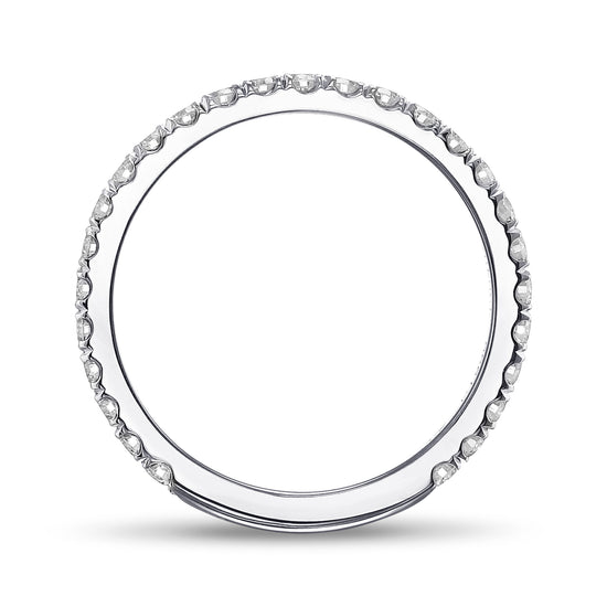 Open Pave Diamond Wedding Band