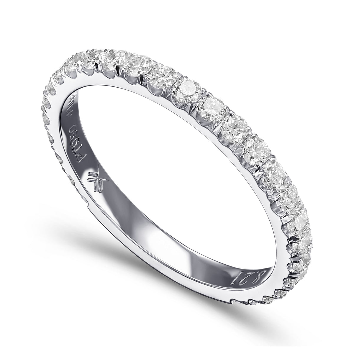 Open Pave Diamond Wedding Band