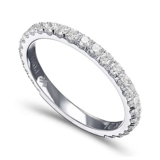 Open Pave Diamond Wedding Band