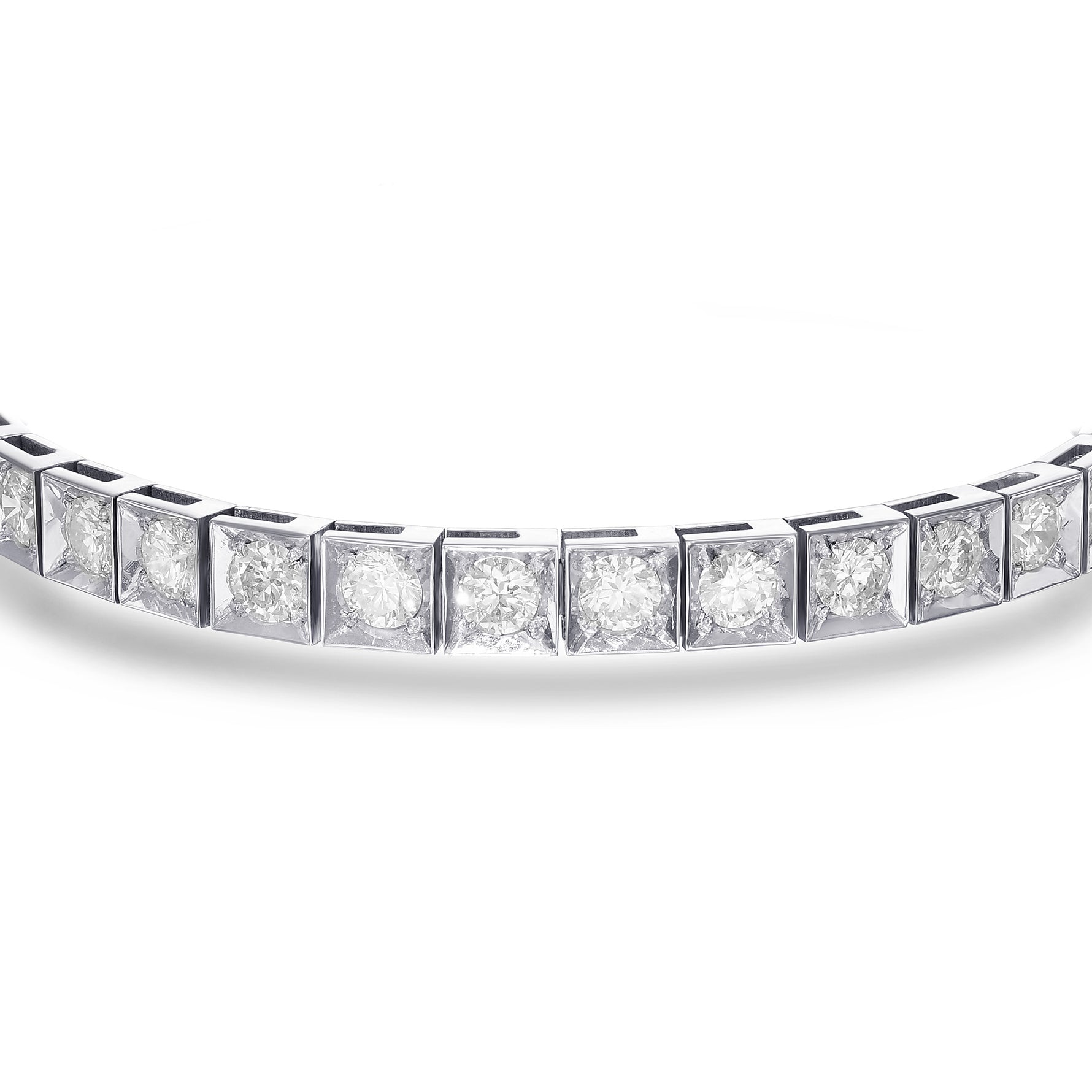 Colorless Brilliant Diamond Tennis Bracelet