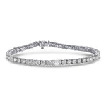 Round & Emerald Diamond Tennis Bracelet