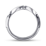 Contoured Milgrain Diamond Wedding Band