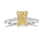 Light Yellow Radiant & Marquise Side-stone Ring