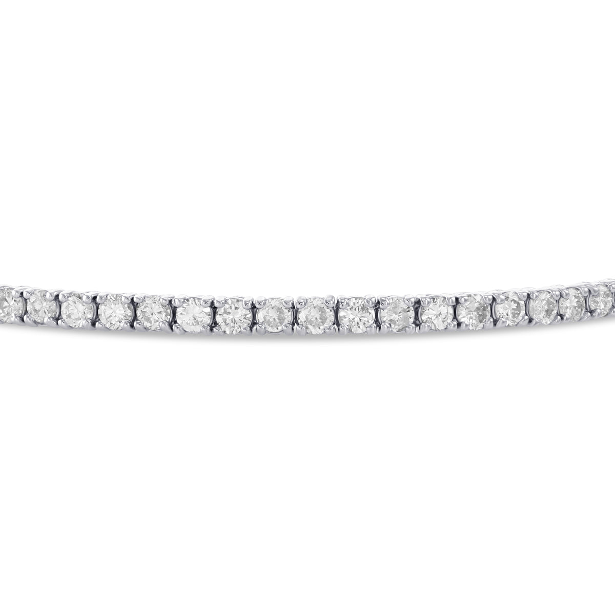 Round White Diamond Tennis Bracelet