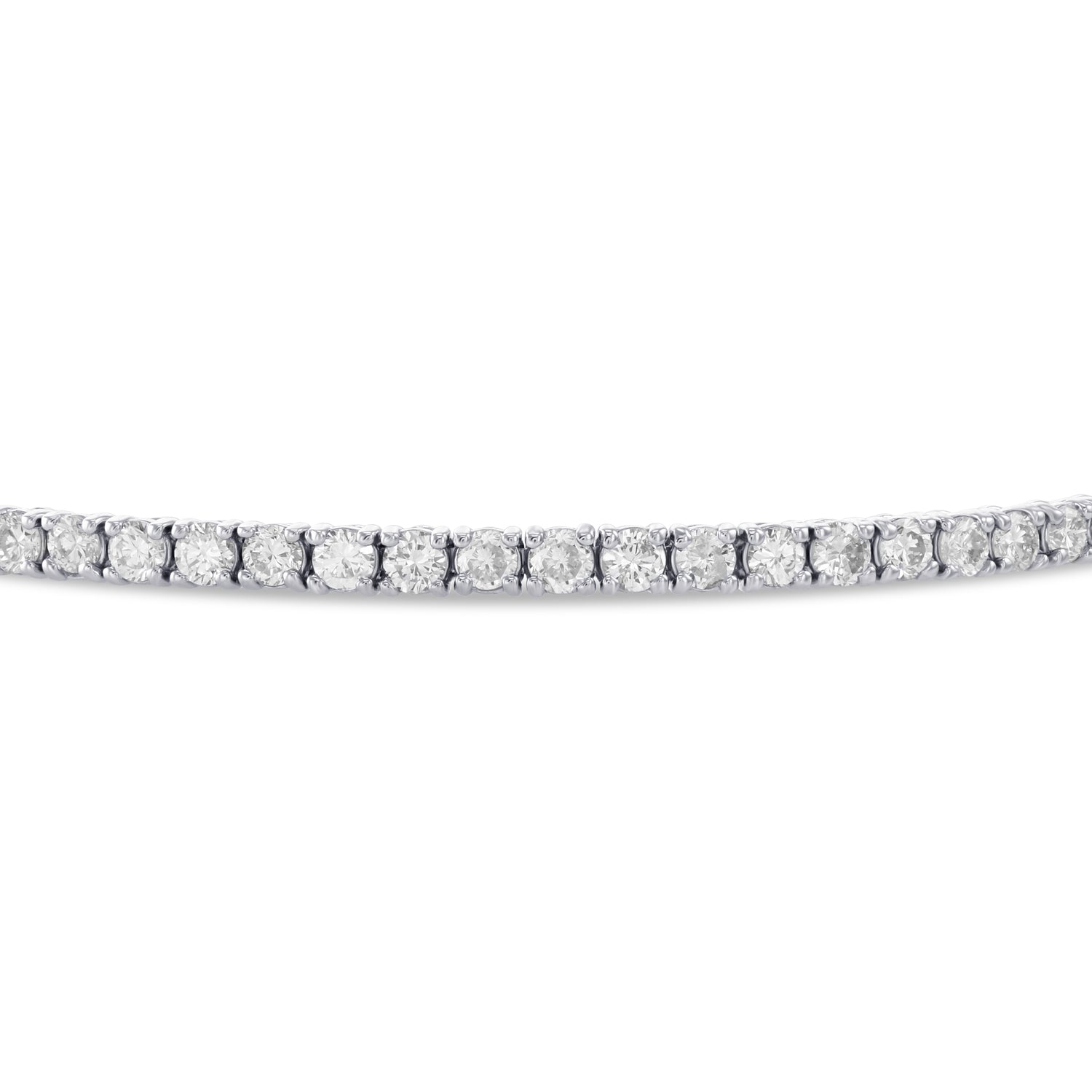 Round White Diamond Tennis Bracelet