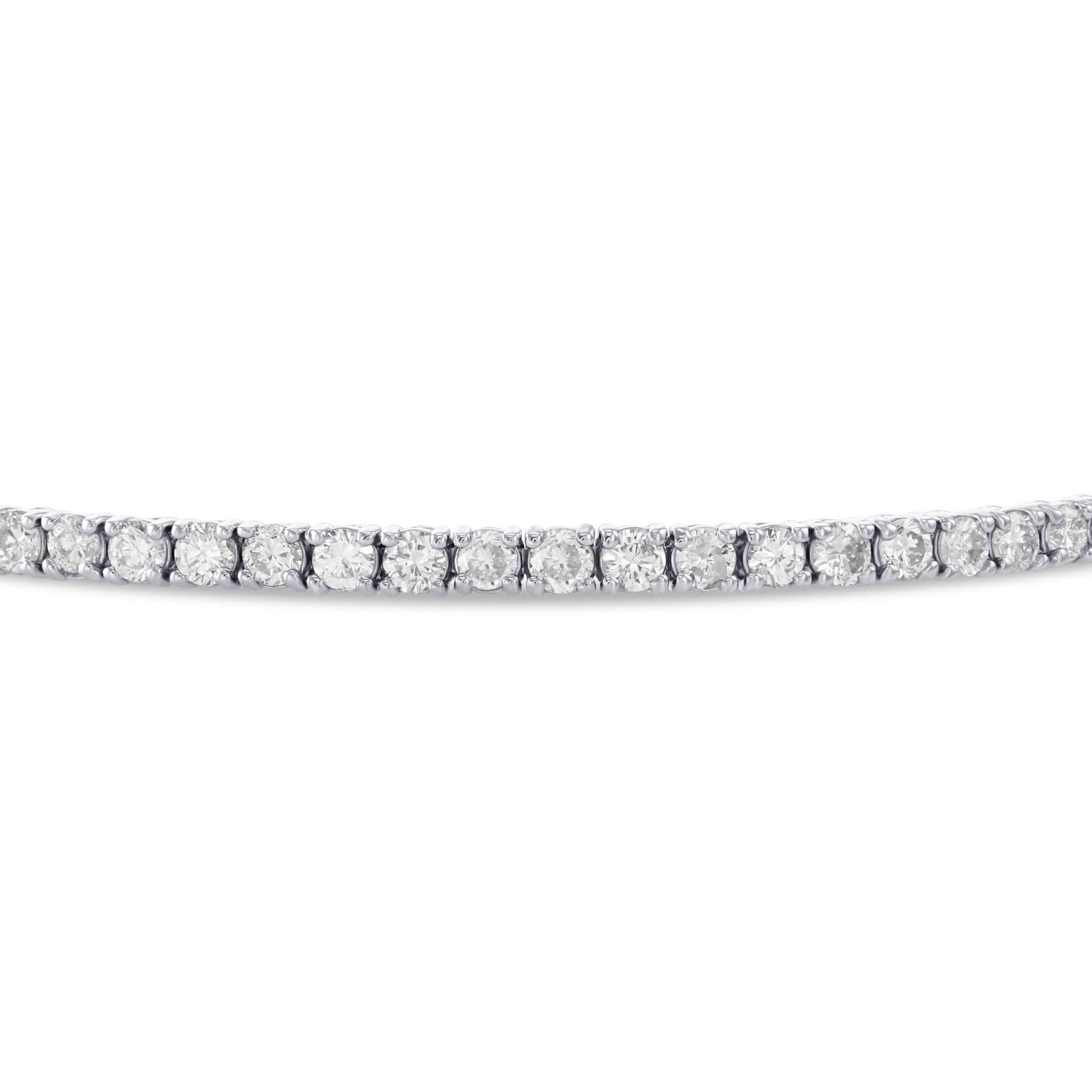 Round White Diamond Tennis Bracelet