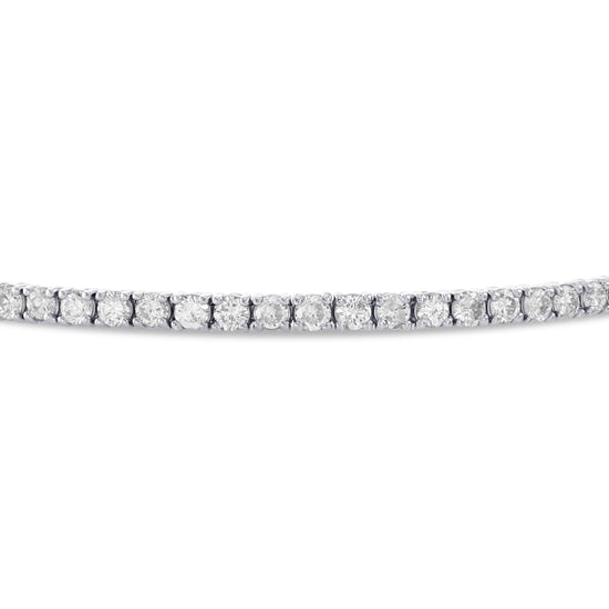 Round White Diamond Tennis Bracelet
