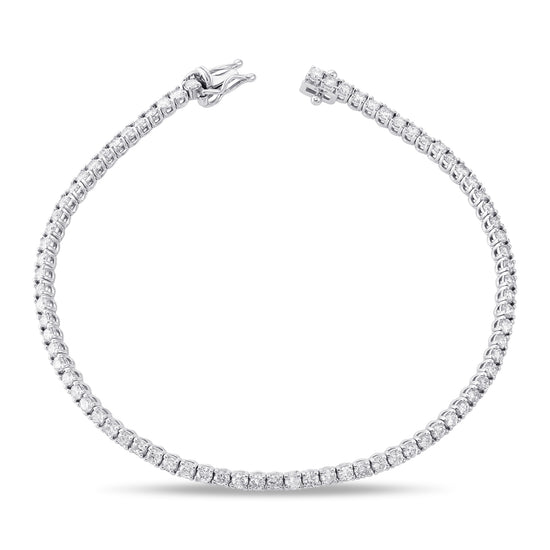 Round White Diamond Tennis Bracelet