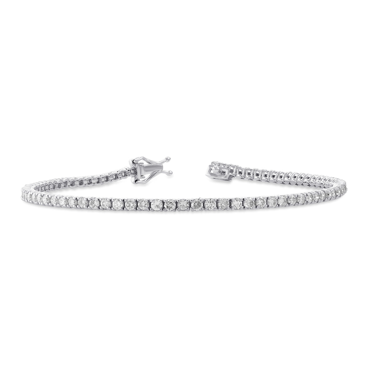 Round White Diamond Tennis Bracelet
