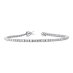 Round White Diamond Tennis Bracelet