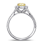 Fancy Yellow Cushion Halo Diamond Ring