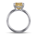 Fancy Deep Brownish Yellow Radiant Solitaire Diamond Ring