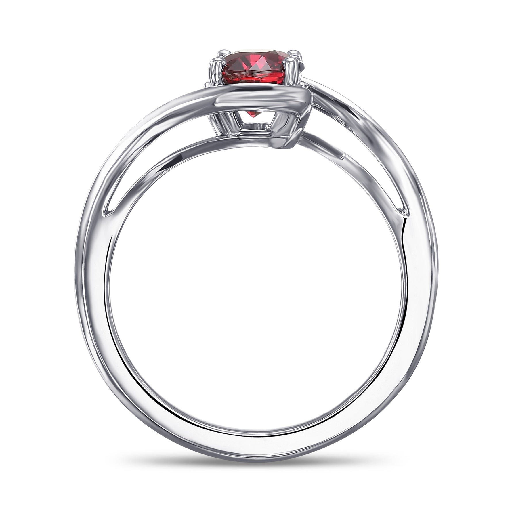 Oval Pigeon Blood Ruby Solitaire Ring