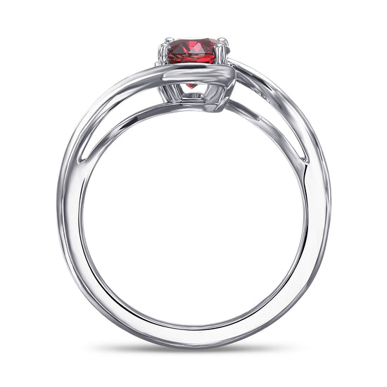 Oval Pigeon Blood Ruby Solitaire Ring