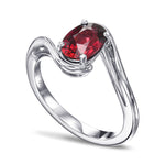 Oval Pigeon Blood Ruby Solitaire Ring
