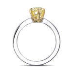 Fancy Yellow Side-stone Pear Diamond Ring