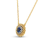 Sapphire & Diamond Basket Pendant