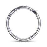 Pink Diamond Channel Set Contoured Wedding Band Ring