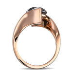 Round Fancy Black Solitaire Diamond Ring