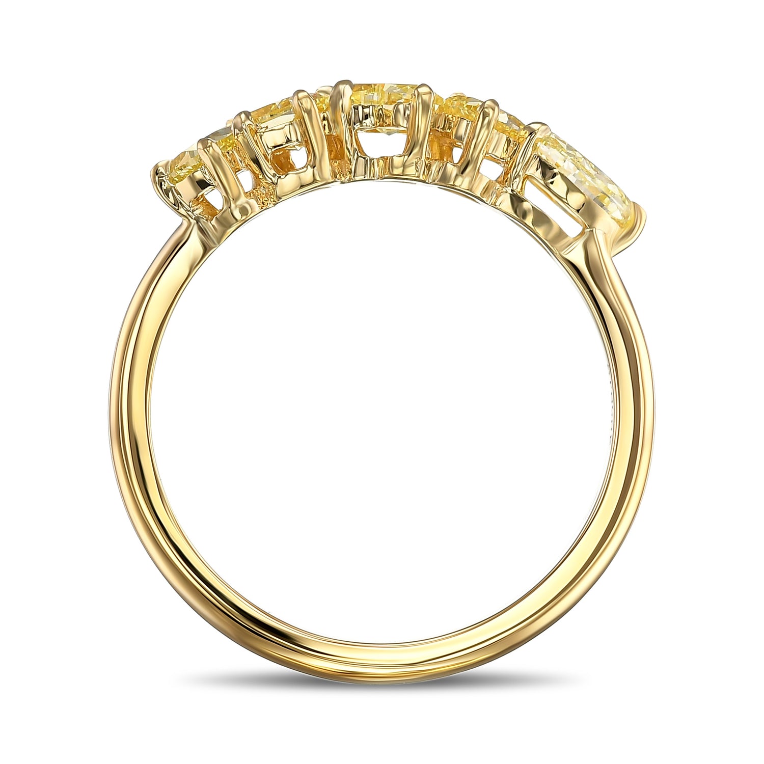 Fancy Yellow Mix Shape Diamond Band Ring