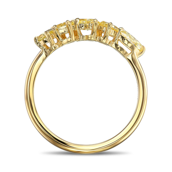 Fancy Yellow Mix Shape Diamond Band Ring