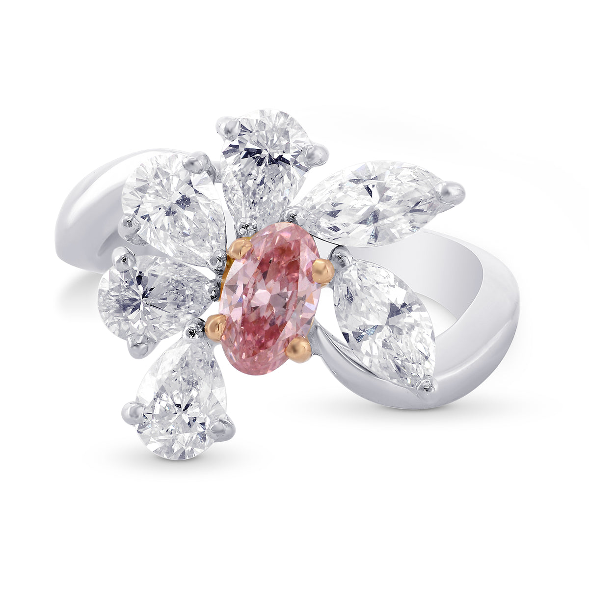  Oval Fancy Intense Pink Extraordinary Diamond Ring