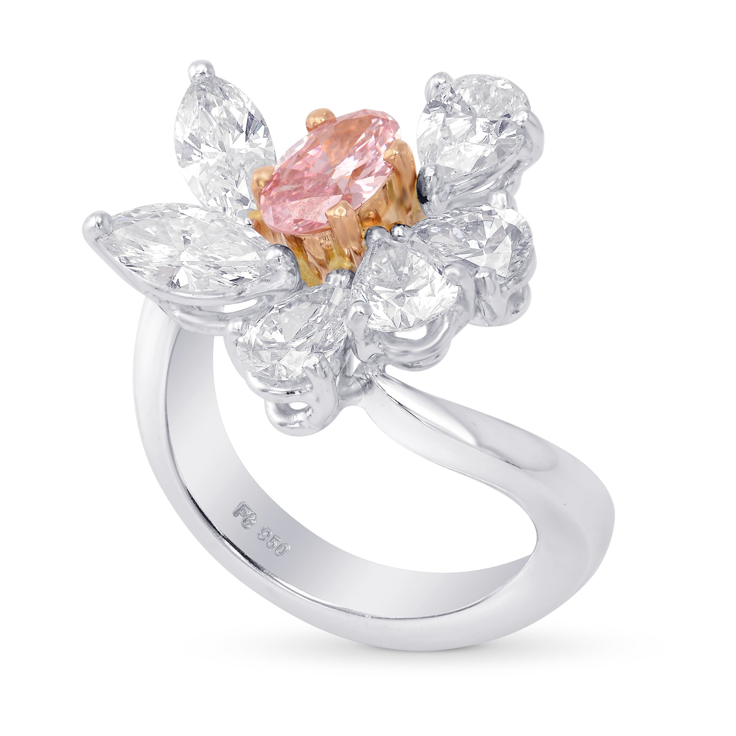  Oval Fancy Intense Pink Extraordinary Diamond Ring