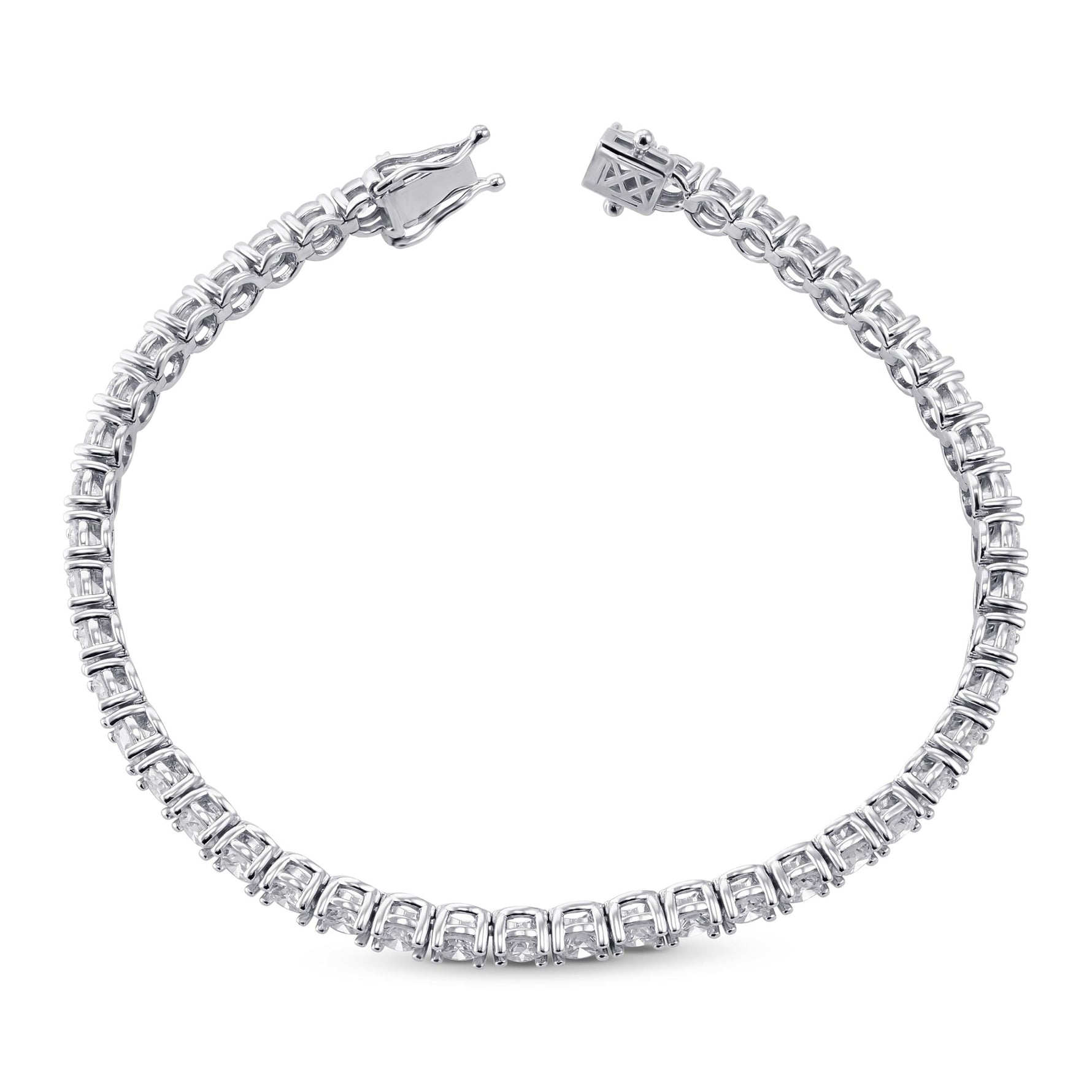 Classic Round White Diamond Tennis Bracelet