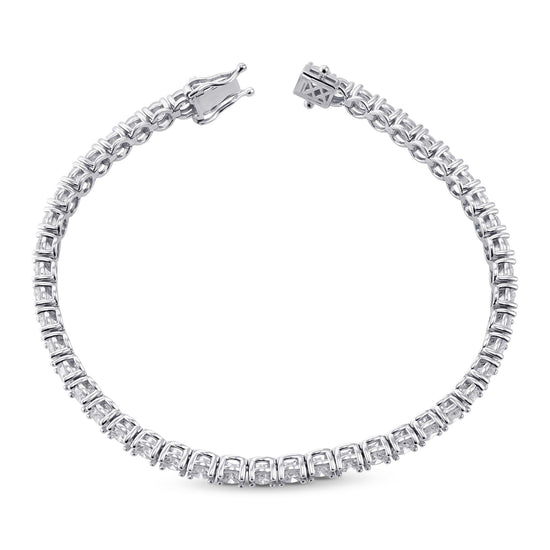 Classic Round White Diamond Tennis Bracelet