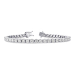 Classic Round White Diamond Tennis Bracelet