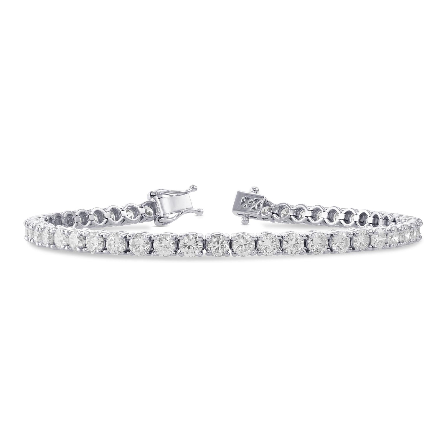 Classic Round White Diamond Tennis Bracelet