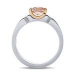 Fancy Brown Pink Radiant Solitaire Diamond Ring