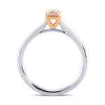 Fancy Intense Pink Cushion Solitaire Diamond Ring