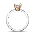 Fancy Brownish Pink Cushion Solitaire Diamond Ring