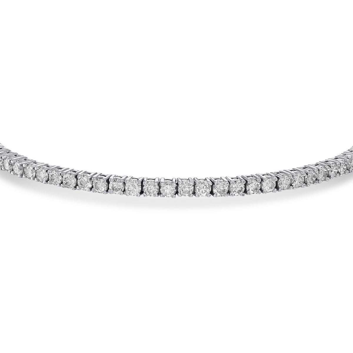Round White Diamond Tennis Bracelet