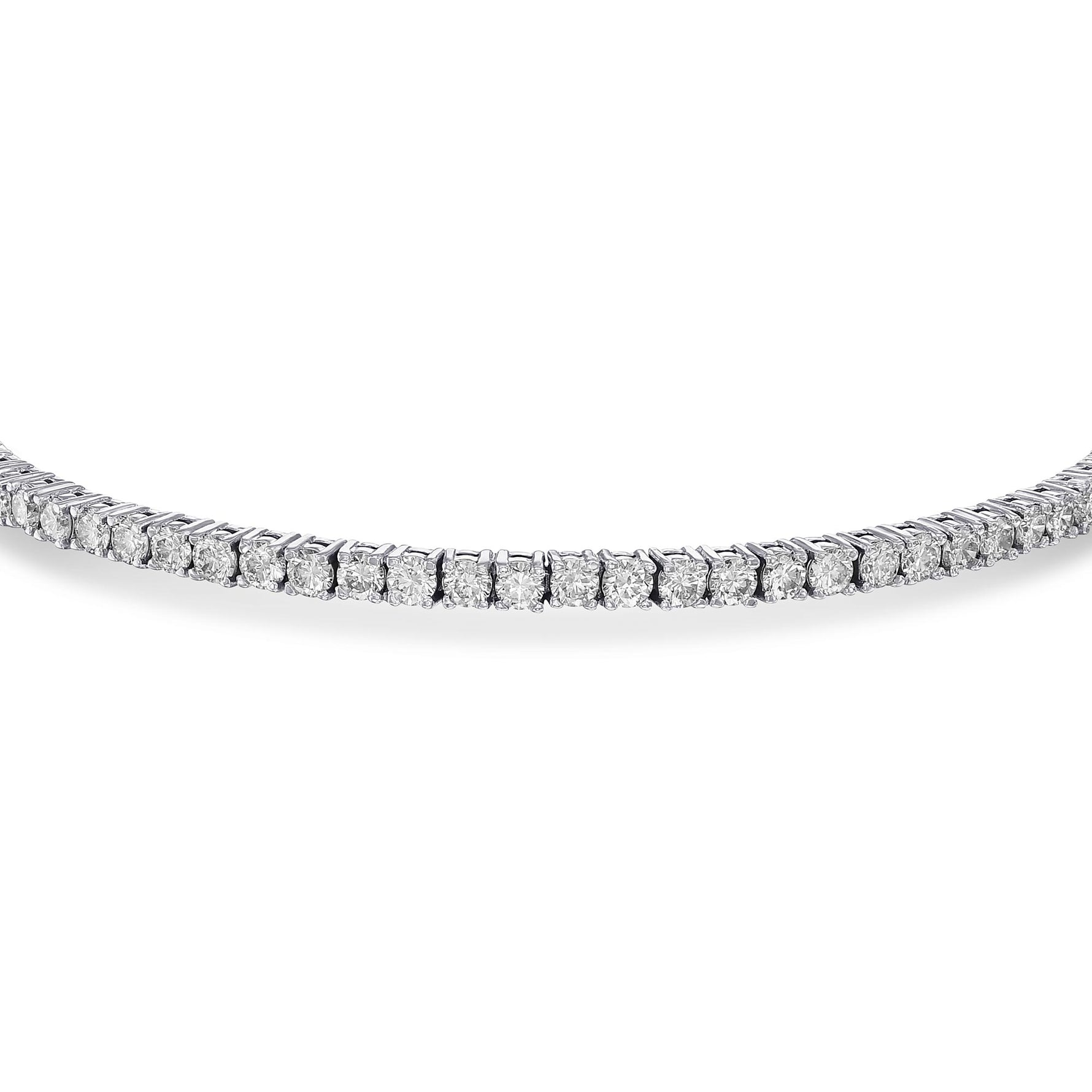 Round White Diamond Tennis Bracelet