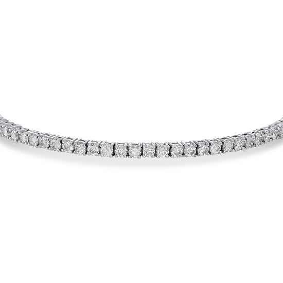 Round White Diamond Tennis Bracelet