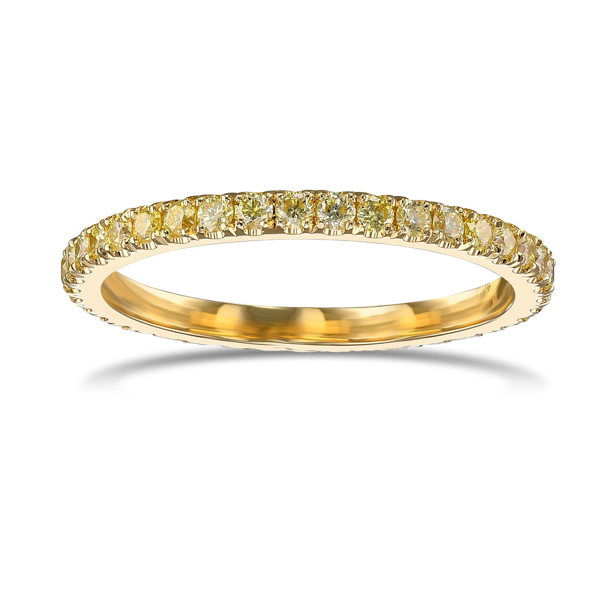 Fancy Light Yellow Diamond Full Eternity Wedding Band