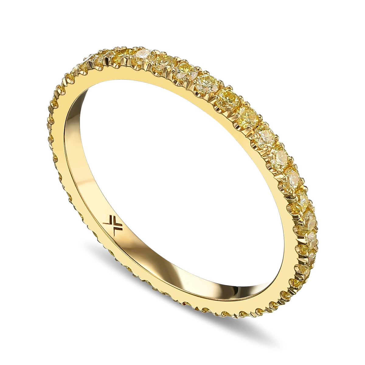 Fancy Light Yellow Diamond Full Eternity Wedding Band