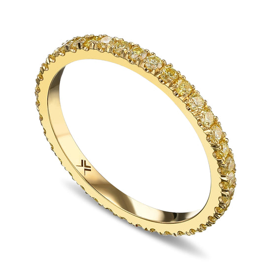 Fancy Light Yellow Diamond Full Eternity Wedding Band