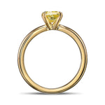 Fancy Intense Yellow Cushion Solitaire Ring