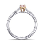 Light Pink Round Solitaire Diamond Ring