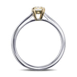 Fancy Light Yellow Emerald Diamond Solitaire Ring