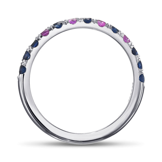 Sapphire Half-Eternity Band Ring