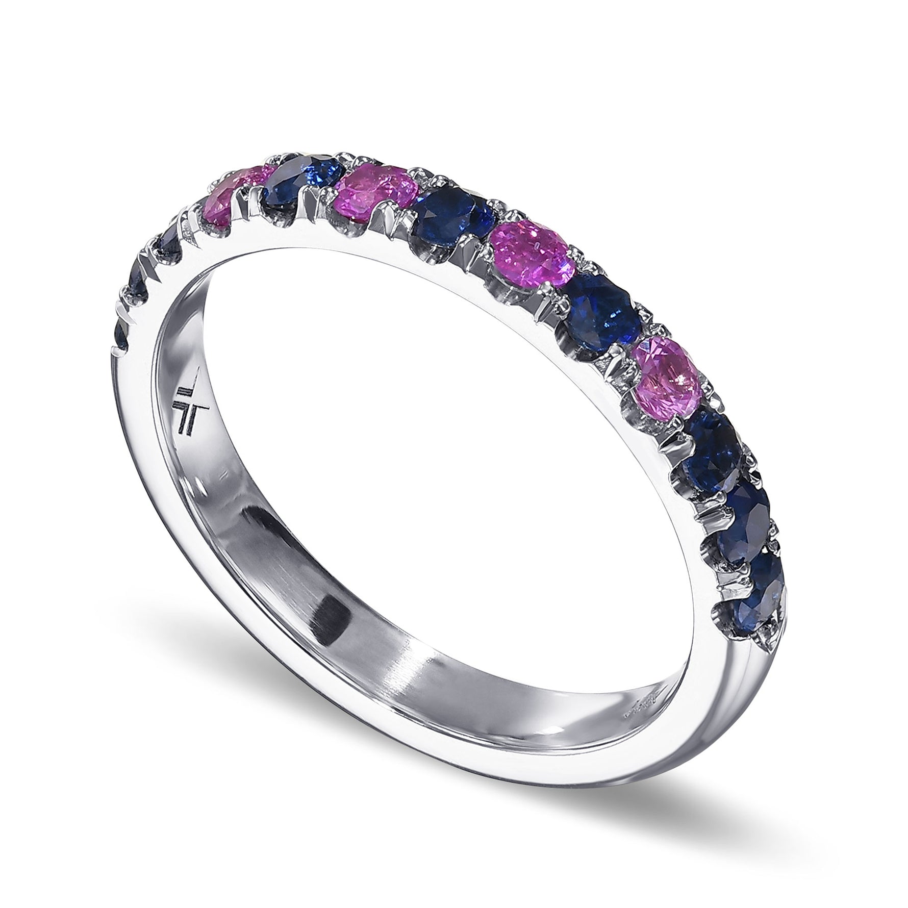 Sapphire Half-Eternity Band Ring